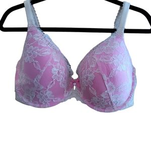 Pink Rhinestone/Lace  Bra